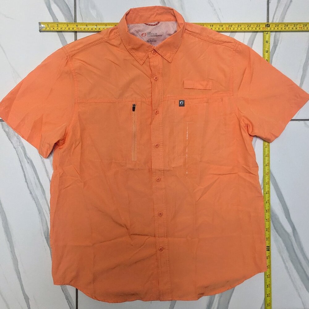 American Outdoorsman Polyester‎ Performance Fishing Shirt orange size L